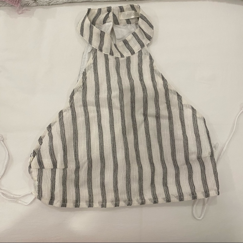 Stripped short and crop top set